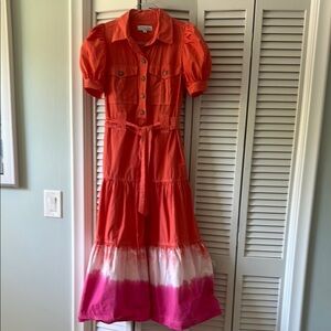 Derek Lam Maxi.Women's Red and Pink Dress Super stunning.Great daytime anytime!!